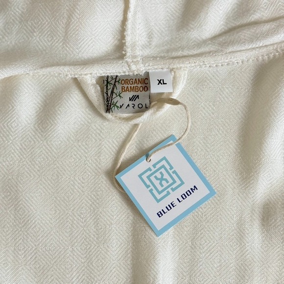 VAROL Women's Organic Bamboo Robe Beach Cover Up XL Resort Vacation Boho Chic - Picture 6 of 10